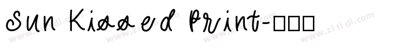 Sun Kissed Print字体转换